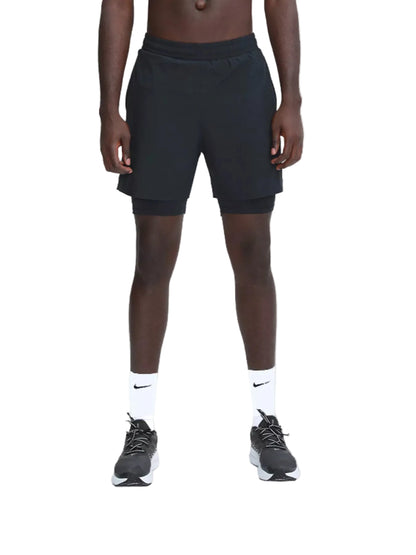 Men's 2-in-1 active shorts with built-in compression liner and lightweight breathable outer shell